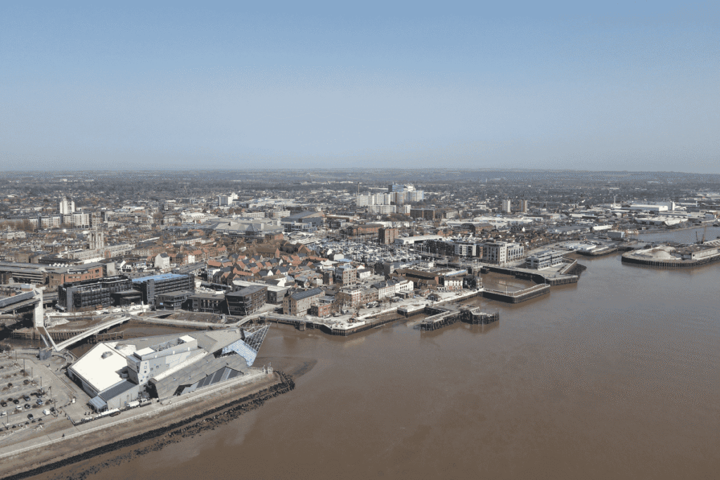 View of Kingston upon Hull port area