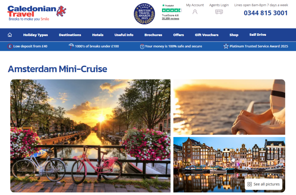 Amsterdam Mini-Cruise at Caledonian Travel