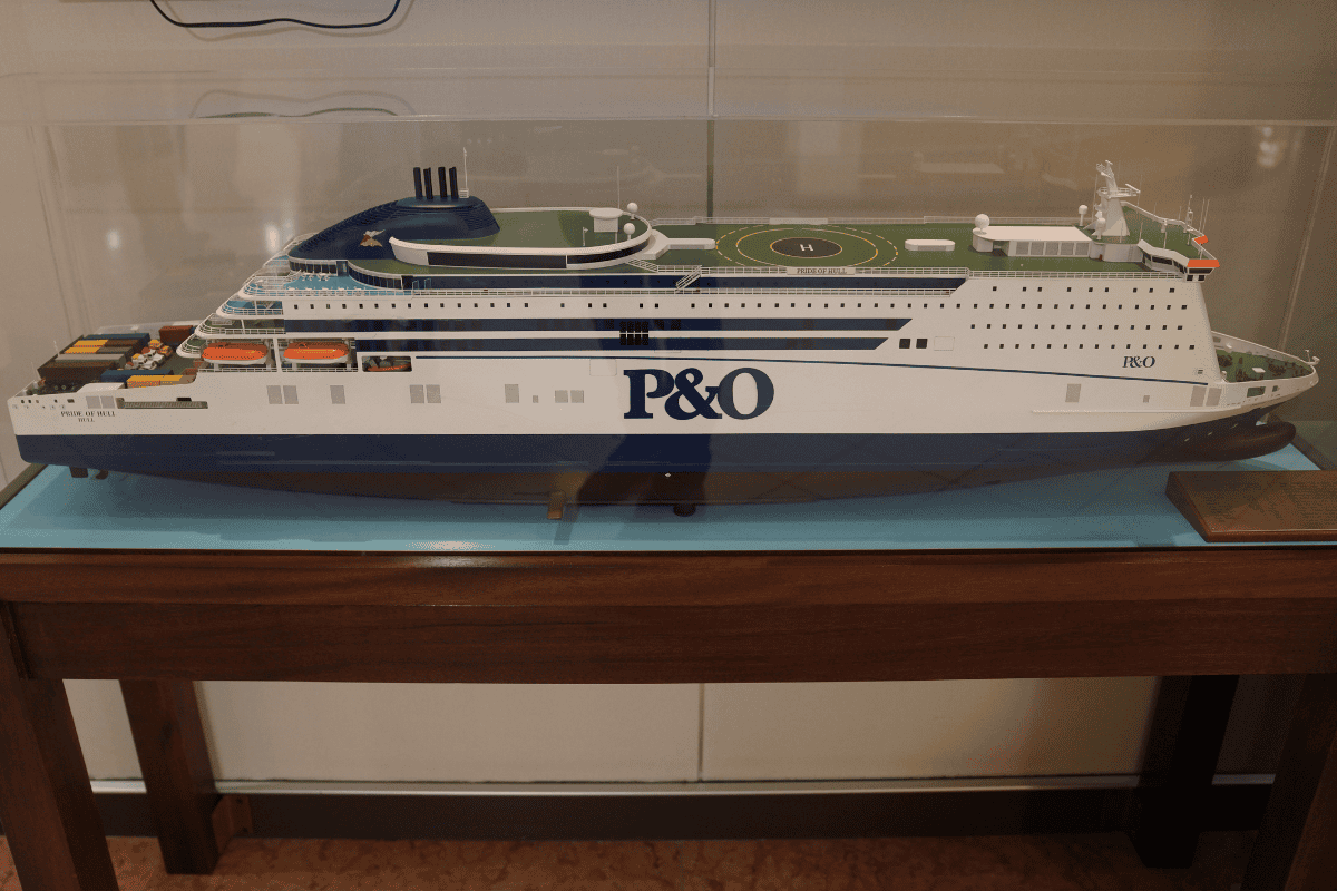 Miniature model of a P&O Ferries vessel